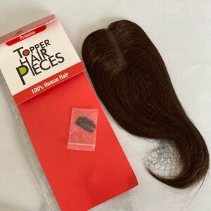 Human hair light brown hair topper wig hair piece new in package